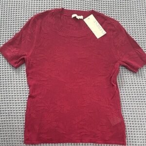 New With Tag: Z Supply Textured Red Short Sleeve Top, bought from Evereve